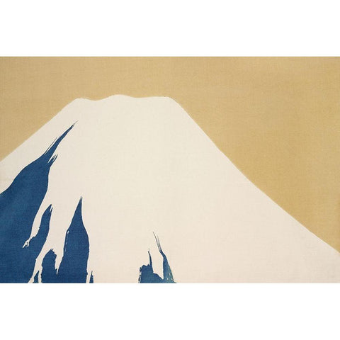 Mount Fuji from Momoyogusa Gold Ornate Wood Framed Art Print with Double Matting by Sekka, Kamisaka