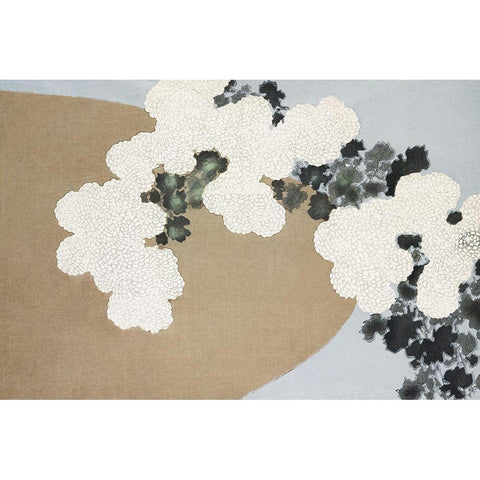 Blossom from Momoyogusa Gold Ornate Wood Framed Art Print with Double Matting by Sekka, Kamisaka