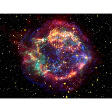 Cassiopeia A White Modern Wood Framed Art Print by NASA