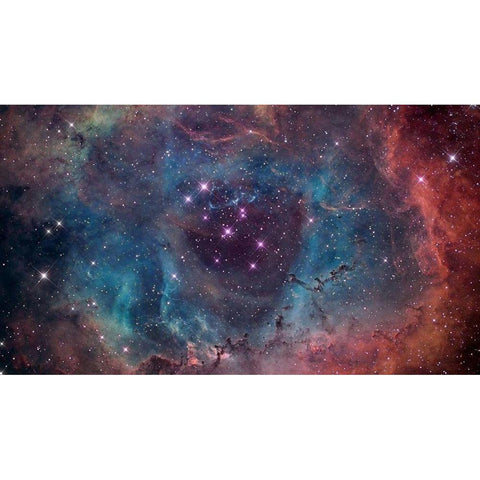 Deep Space from Hubble White Modern Wood Framed Art Print by NASA