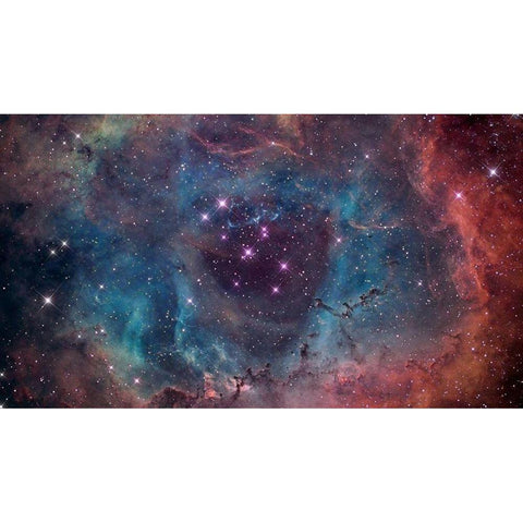 Deep Space from Hubble Black Modern Wood Framed Art Print by NASA