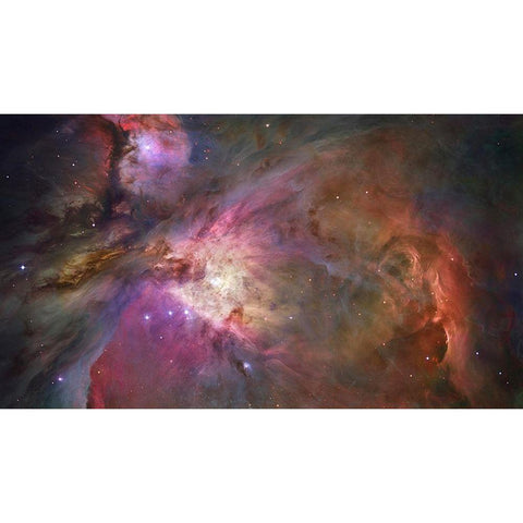 Orion Nebula Black Modern Wood Framed Art Print with Double Matting by NASA