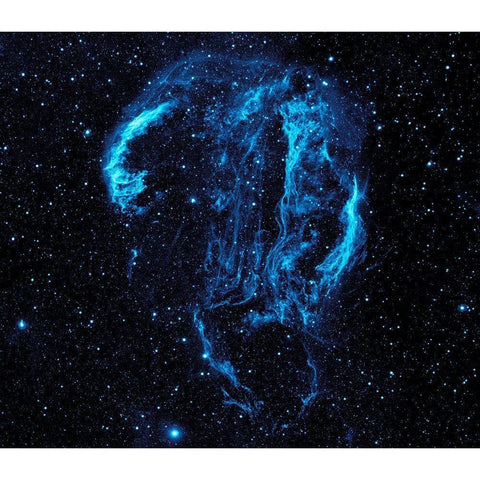 Ultraviolet image of the Cygnus Loop Nebula Black Modern Wood Framed Art Print with Double Matting by NASA