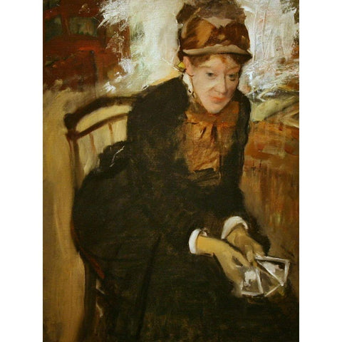 Mary Stevenson Cassatt Gold Ornate Wood Framed Art Print with Double Matting by Cassatt, Mary