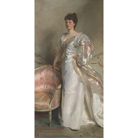 Mrs. George Swinton (Elizabeth Ebsworth) Gold Ornate Wood Framed Art Print with Double Matting by Sargent, John Singer