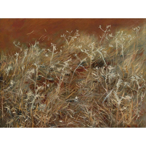 Thistles Gold Ornate Wood Framed Art Print with Double Matting by Sargent, John Singer