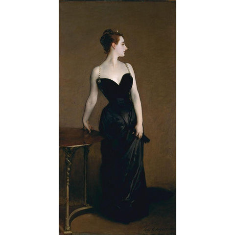 Portrait of Madame X1884 Gold Ornate Wood Framed Art Print with Double Matting by Sargent, John Singer