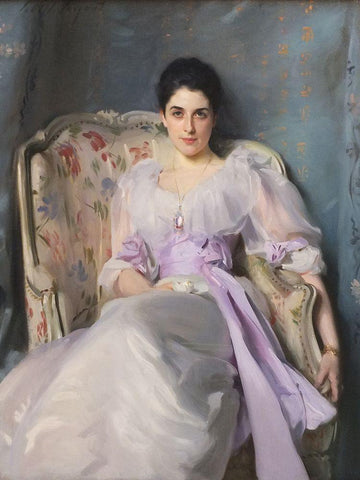 Lady Agnew of Lochnaw White Modern Wood Framed Art Print with Double Matting by Sargent, John Singer