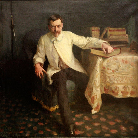 Arsene Vigeant Gold Ornate Wood Framed Art Print with Double Matting by Sargent, John Singer
