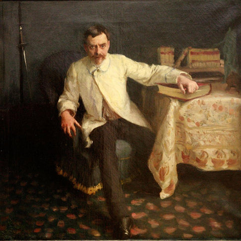 Arsene Vigeant White Modern Wood Framed Art Print with Double Matting by Sargent, John Singer