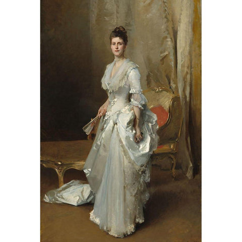 Margaret Stuyvesant Rutherfurd White (Mrs. Henry White),Â 1883 Gold Ornate Wood Framed Art Print with Double Matting by Sargent, John Singer