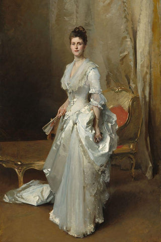 Margaret Stuyvesant Rutherfurd White (Mrs. Henry White),Â 1883 White Modern Wood Framed Art Print with Double Matting by Sargent, John Singer