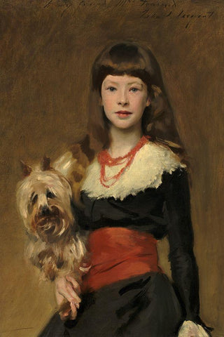 Miss Beatrice Townsend White Modern Wood Framed Art Print with Double Matting by Sargent, John Singer