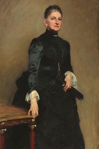 Eleanora ODonnell Iselin (Mrs. Adrian Iselin) White Modern Wood Framed Art Print with Double Matting by Sargent, John Singer