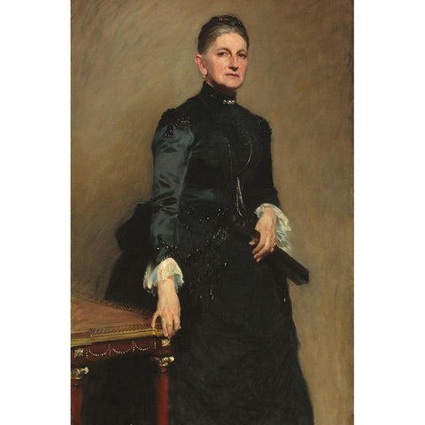 Eleanora ODonnell Iselin (Mrs. Adrian Iselin) Black Modern Wood Framed Art Print by Sargent, John Singer