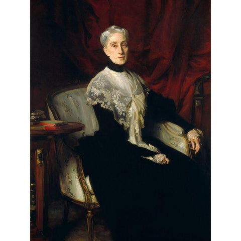 Ellen Peabody Endicott (Mrs. William Crowninshield Endicott) Black Modern Wood Framed Art Print by Sargent, John Singer