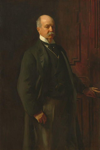 Peter A. B. Widener White Modern Wood Framed Art Print with Double Matting by Sargent, John Singer