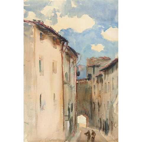 Camprodon, Spain White Modern Wood Framed Art Print by Sargent, John Singer