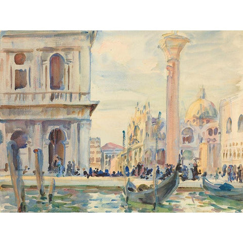 The Piazzetta White Modern Wood Framed Art Print by Sargent, John Singer