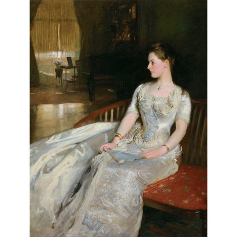 Mrs. Cecil Wade, 1886 Black Modern Wood Framed Art Print with Double Matting by Sargent, John Singer