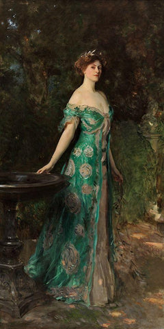 Portrait of Millicent, Duchess of Sutherland, 1904 White Modern Wood Framed Art Print with Double Matting by Sargent, John Singer