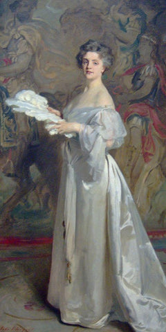 Ada Rehan White Modern Wood Framed Art Print with Double Matting by Sargent, John Singer
