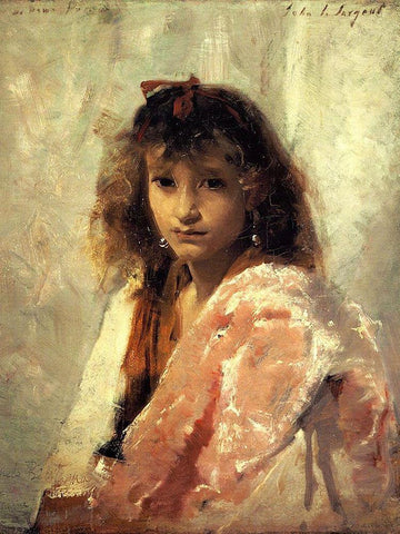 Carmela Bertagna White Modern Wood Framed Art Print with Double Matting by Sargent, John Singer