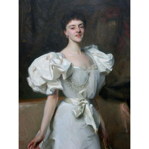 Portrait of Therese, Countess Clary Aldringen Black Modern Wood Framed Art Print with Double Matting by Sargent, John Singer