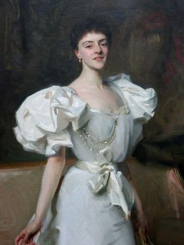 Portrait of Therese, Countess Clary Aldringen White Modern Wood Framed Art Print with Double Matting by Sargent, John Singer
