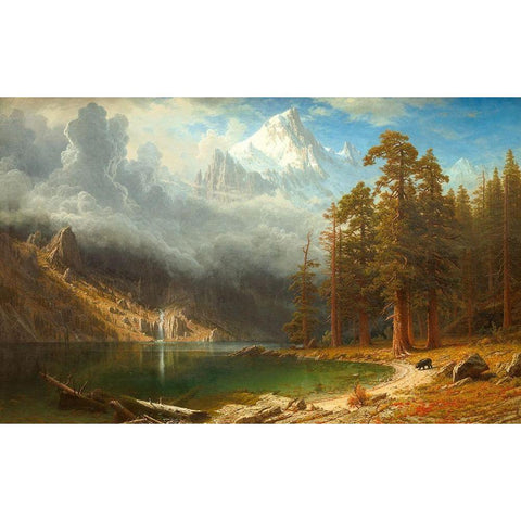 Mount Corcoran Gold Ornate Wood Framed Art Print with Double Matting by Bierstadt, Albert