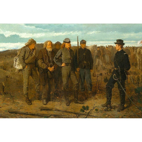 Prisoners from the Front Gold Ornate Wood Framed Art Print with Double Matting by Homer, Winslow