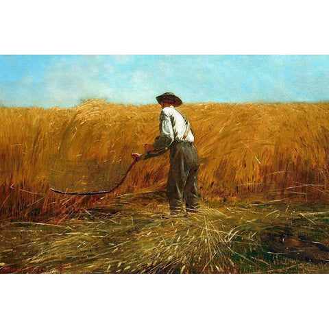 The Veteran in a New Field Gold Ornate Wood Framed Art Print with Double Matting by Homer, Winslow