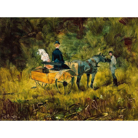 The Trap Gold Ornate Wood Framed Art Print with Double Matting by Toulouse-Lautrec, Henri de