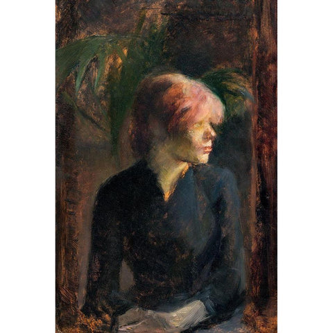 Carmen Gaudin Black Modern Wood Framed Art Print with Double Matting by Toulouse-Lautrec, Henri de