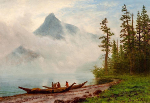 Alaska White Modern Wood Framed Art Print with Double Matting by Bierstadt, Albert