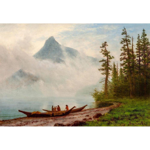 Alaska White Modern Wood Framed Art Print by Bierstadt, Albert