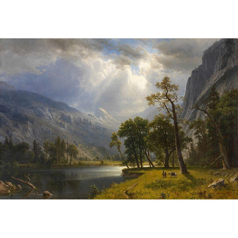 Mount Starr King, Yosemite White Modern Wood Framed Art Print by Bierstadt, Albert