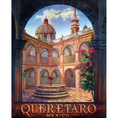 Queretaro, Mexico Black Modern Wood Framed Art Print with Double Matting by Arreola