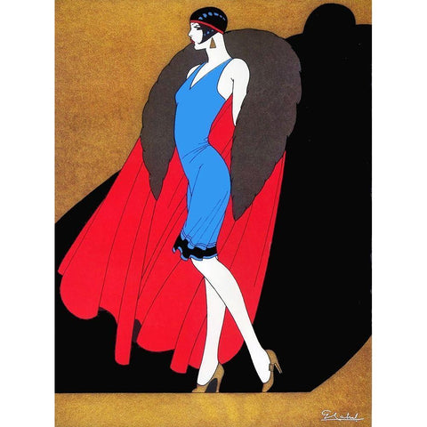 Mexican Magazine Cover 1920 Fashion White Modern Wood Framed Art Print by Garcia Cabral, Ernesto