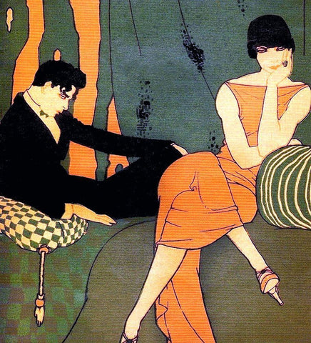 Mexican Magazine Cover 1920 Boredom White Modern Wood Framed Art Print with Double Matting by Garcia Cabral, Ernesto