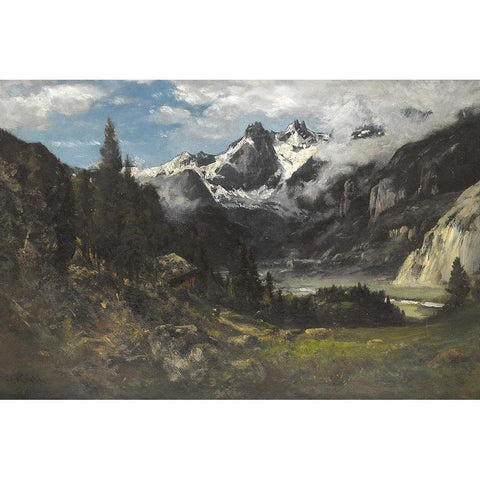 Headwaters of the San Joaquin Gold Ornate Wood Framed Art Print with Double Matting by Keith, William