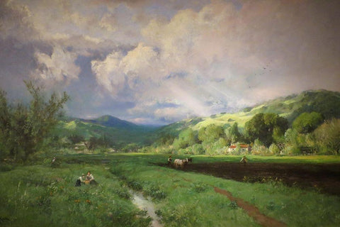 Spring in Marin County, California White Modern Wood Framed Art Print with Double Matting by Keith, William