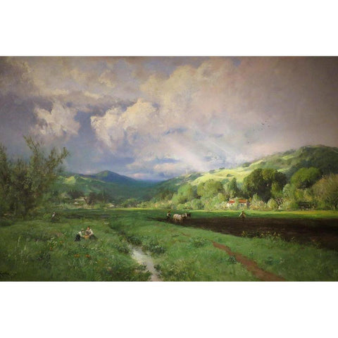 Spring in Marin County, California Black Modern Wood Framed Art Print by Keith, William