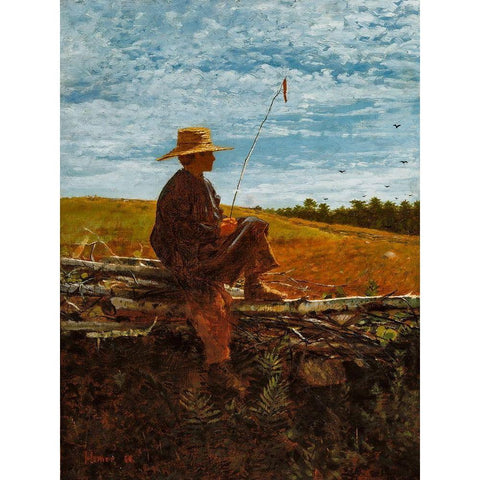 On Guard Black Modern Wood Framed Art Print with Double Matting by Homer, Winslow