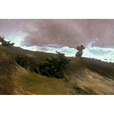 The West Wind Black Modern Wood Framed Art Print by Homer, Winslow