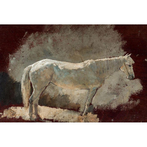 White Mare White Modern Wood Framed Art Print by Homer, Winslow