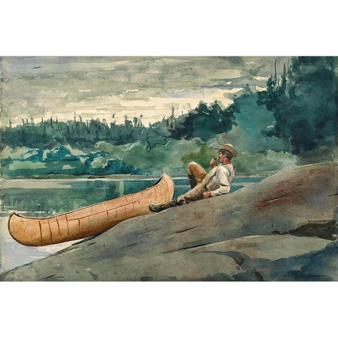 The Guide White Modern Wood Framed Art Print by Homer, Winslow