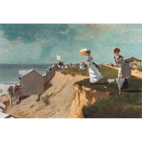 Long Branch, New Jersey White Modern Wood Framed Art Print by Homer, Winslow