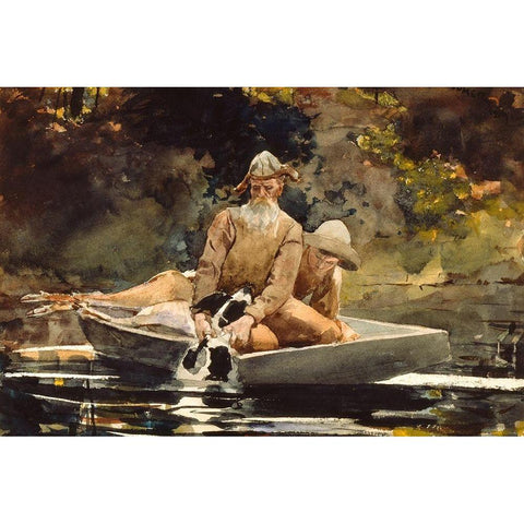 After the Hunt Gold Ornate Wood Framed Art Print with Double Matting by Homer, Winslow