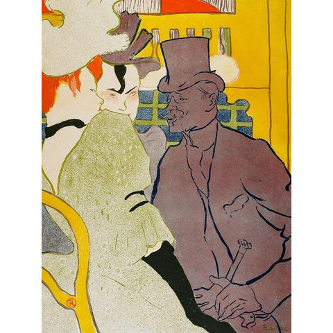 The Englishman at the Moulin Rouge Black Modern Wood Framed Art Print by Toulouse-Lautrec, Henri de